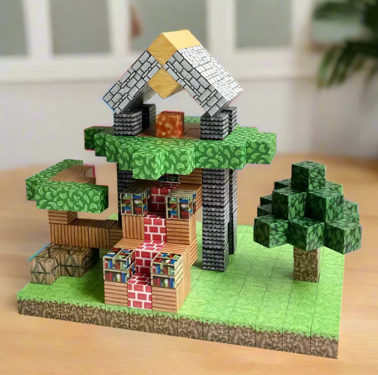 ¿Y si tu hijo construyera SU propio mundo pixelado... sin pantalla? 🎮✨