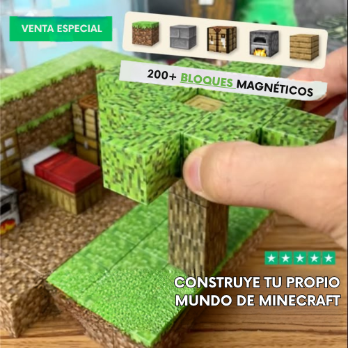 ¿Y si tu hijo construyera SU propio mundo pixelado... sin pantalla? 🎮✨
