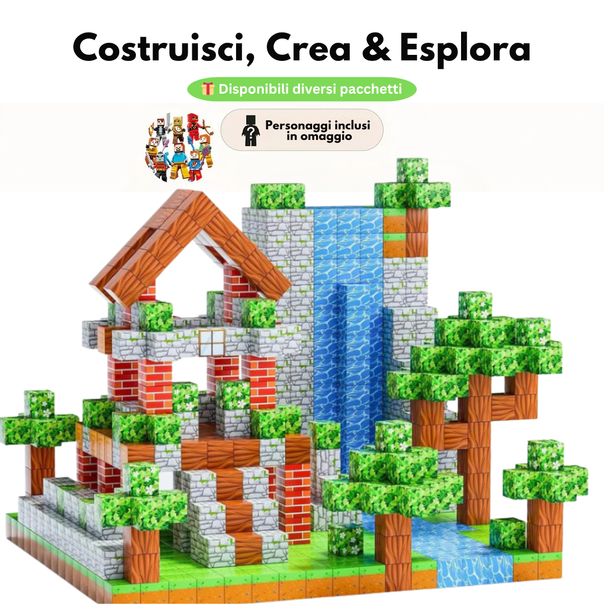 E se tuo figlio potesse creare il proprio mondo pixelato... senza uno schermo? 🎮✨