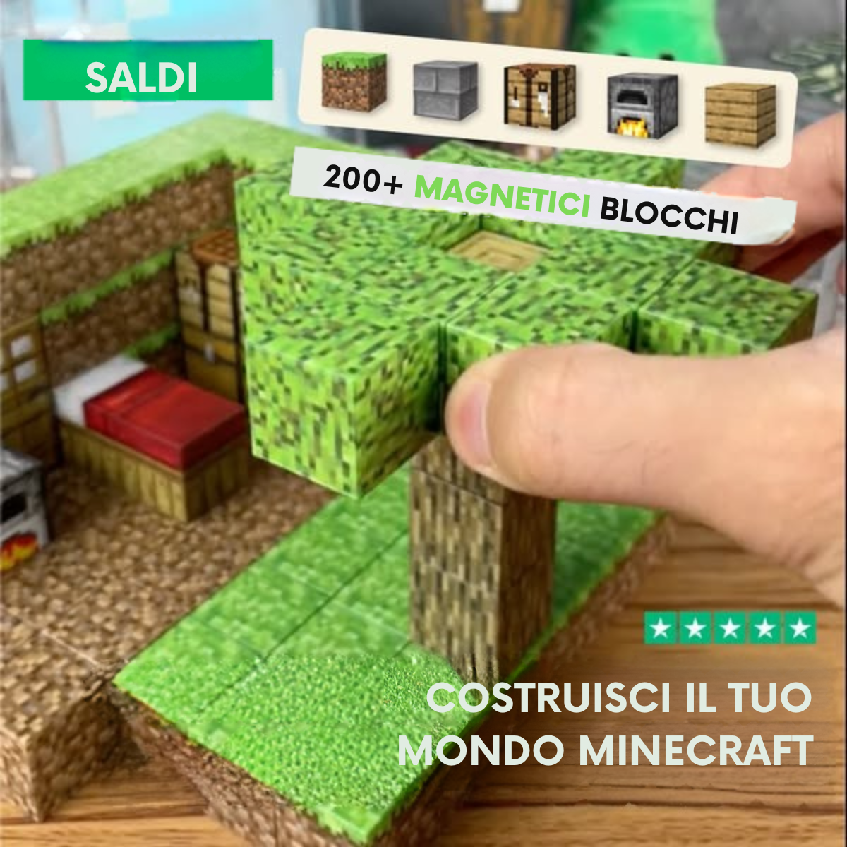 E se tuo figlio potesse creare il proprio mondo pixelato... senza uno schermo? 🎮✨